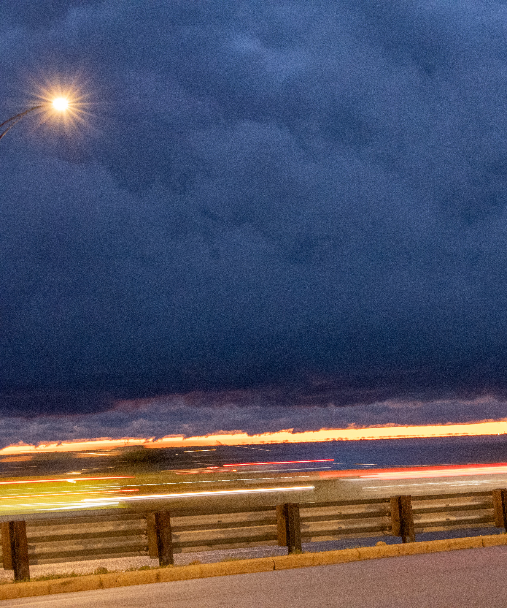 Clouds, Sunrise, and Traffic DuSable Lake Shore Drive, Chicago