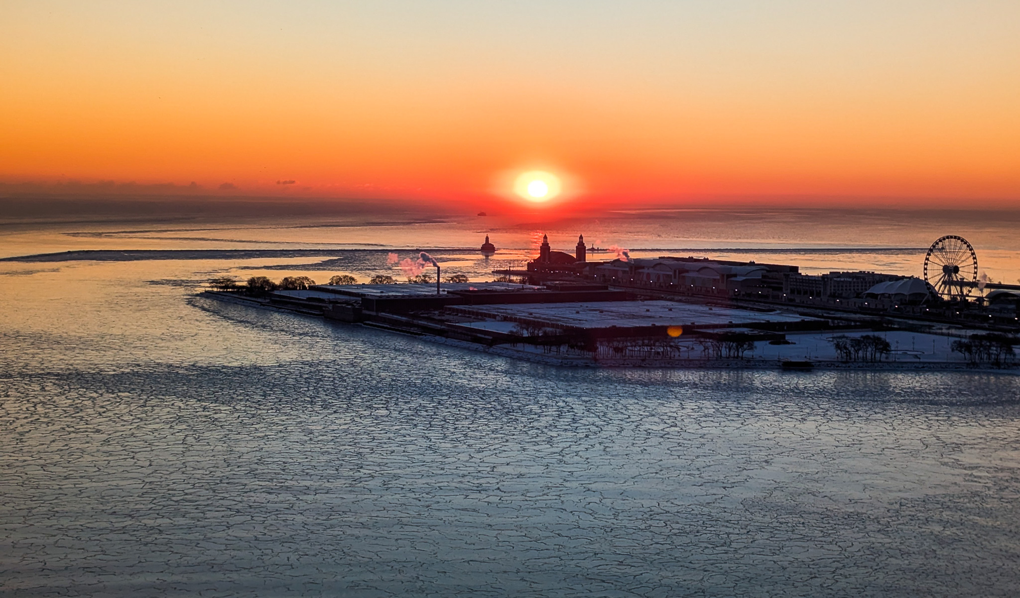 Sunrise over Lake Michigan